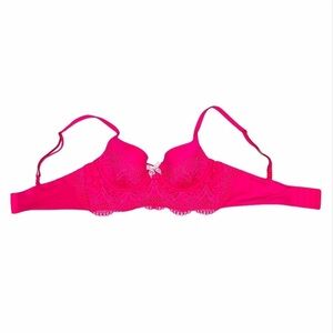Victoria Secret Lined Demi Lace Bra SZ 34A